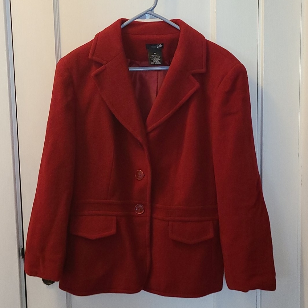 East 5th Ruby Red coat size 10
